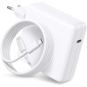 Chargeur USB-C Rapide 100 W Compatible avec MacBook Air Pro M1 M2 M3 M4, 13/14/15/16 Pouces, 14/16 Pouces Pro Max, Adaptateur de