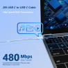 Chargeur USB-C Rapide 100 W Compatible avec MacBook Air Pro M1 M2 M3 M4, 13/14/15/16 Pouces, 14/16 Pouces Pro Max, Adaptateur de