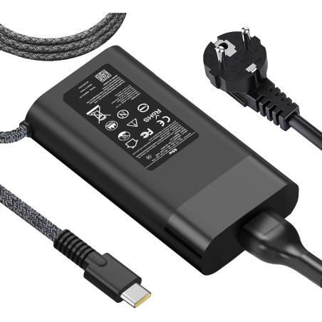 Nouveau Chargeur Rapide USB C 65 W/45 W Compatible avec Les Ordinateurs Portables HP Elitebook, Envy, Spectre, Envy X360, Spectr