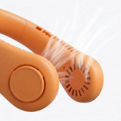 La casa de las carcasas ventilateur de cou portable mains libres usb-c, 5 couleurs (orange)