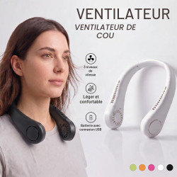 La casa de las carcasas ventilateur de cou portable mains libres usb-c, 5 couleurs (orange)