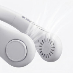 LA CASA DE LAS CARCASAS Ventilateur de cou portable mains libres USB-C, 5 couleurs (blanc)