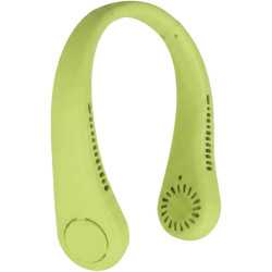 LA CASA DE LAS CARCASAS Ventilateur de cou portable mains libres USB-C, 5 couleurs (jaune fluo)