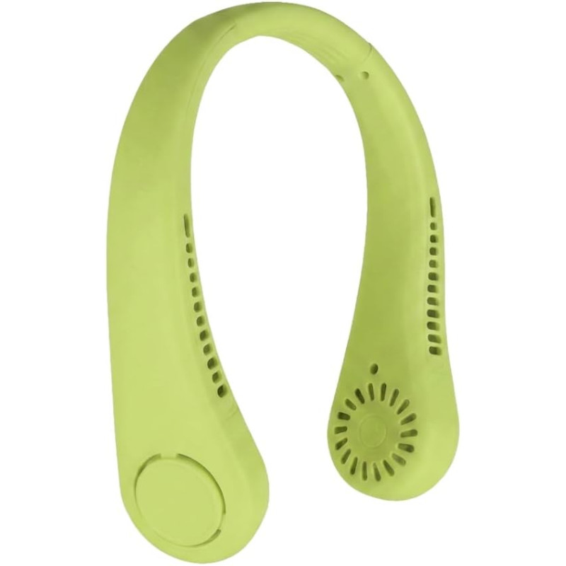 LA CASA DE LAS CARCASAS Ventilateur de cou portable mains libres USB-C, 5 couleurs (jaune fluo)