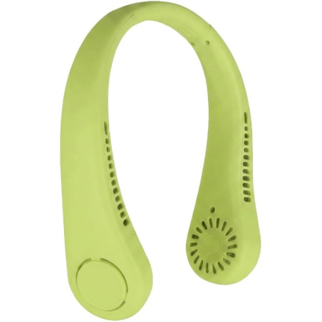 LA CASA DE LAS CARCASAS Ventilateur de cou portable mains libres USB-C, 5 couleurs (jaune fluo)