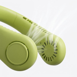 LA CASA DE LAS CARCASAS Ventilateur de cou portable mains libres USB-C, 5 couleurs (jaune fluo)