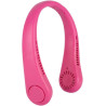 LA CASA DE LAS CARCASAS Ventilateur de cou portable mains libres USB-C, 5 couleurs (rose fluo)