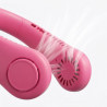 LA CASA DE LAS CARCASAS Ventilateur de cou portable mains libres USB-C, 5 couleurs (rose fluo)