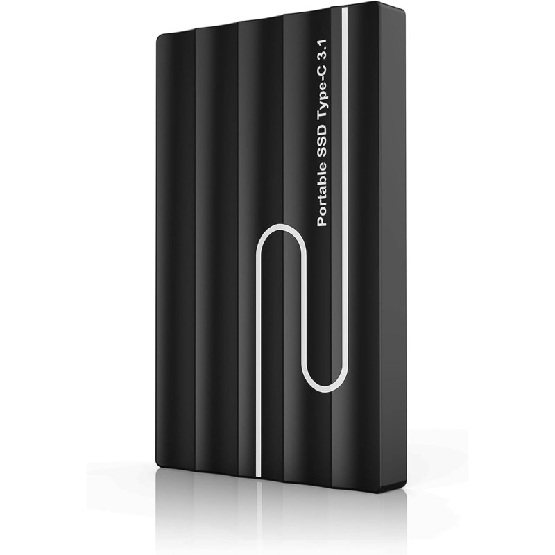 Gorilla Carts 2To Disque Dur Externe, Ultra-Mince 2, 5", Stockage pour PC, Mac PC, TV, Ordinateur Portable, Bureau, Windows (Noi