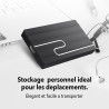 Gorilla Carts 2To Disque Dur Externe, Ultra-Mince 2, 5", Stockage pour PC, Mac PC, TV, Ordinateur Portable, Bureau, Windows (Noi