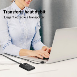Gorilla Carts 2To Disque Dur Externe, Ultra-Mince 2, 5", Stockage pour PC, Mac PC, TV, Ordinateur Portable, Bureau, Windows (Noi