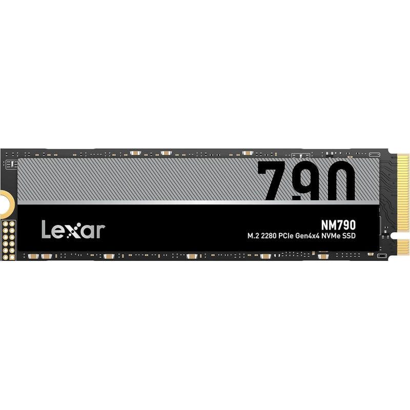Lexar NM790 SSD interne 2To, M.2 2280 PCIe Gen4x4 NVMe 1.4 SSD, Jusqu'à 7400 Mo/s en lecture, 6500 Mo/s en écriture, pour PS5, l