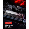 Lexar NM790 SSD interne 2To, M.2 2280 PCIe Gen4x4 NVMe 1.4 SSD, Jusqu'à 7400 Mo/s en lecture, 6500 Mo/s en écriture, pour PS5, l