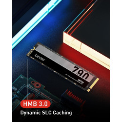 Lexar NM790 SSD interne 2To, M.2 2280 PCIe Gen4x4 NVMe 1.4 SSD, Jusqu'à 7400 Mo/s en lecture, 6500 Mo/s en écriture, pour PS5, l