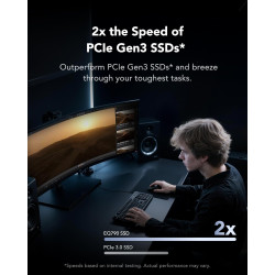 Lexar EQ790 4 to NVMe SSD M.2 2280 PCIe Gen4x4 Disque SSD Interne, Jusqu'à 7 000 Mo/s en Lecture, Stockage Haute Vitesse Compati