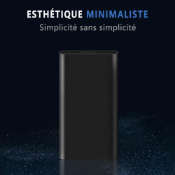 Watpot Disque Dur Externe 2To, 2.5 Pouces, Portable pour PC, TV, Bureau, Windows - Noir