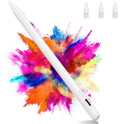 Variglas Stylet pour iPad 2018-2026 - 2X Charge Rapide Blanc | Précision Pixel,Rejet de Paume,Compatible avec iPad 11(A16)/10/9