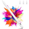 Variglas Stylet pour iPad 2018-2026 - 2X Charge Rapide Blanc | Précision Pixel,Rejet de Paume,Compatible avec iPad 11(A16)/10/9
