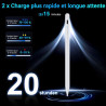 Variglas Stylet pour iPad 2018-2026 - 2X Charge Rapide Blanc | Précision Pixel,Rejet de Paume,Compatible avec iPad 11(A16)/10/9