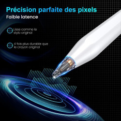 Variglas Stylet pour iPad 2018-2026 - 2X Charge Rapide Blanc | Précision Pixel,Rejet de Paume,Compatible avec iPad 11(A16)/10/9