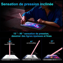 Variglas Stylet pour iPad 2018-2026 - 2X Charge Rapide Rose | Précision Pixel,Rejet de Paume,Compatible avec iPad 11(A16)/10/9/