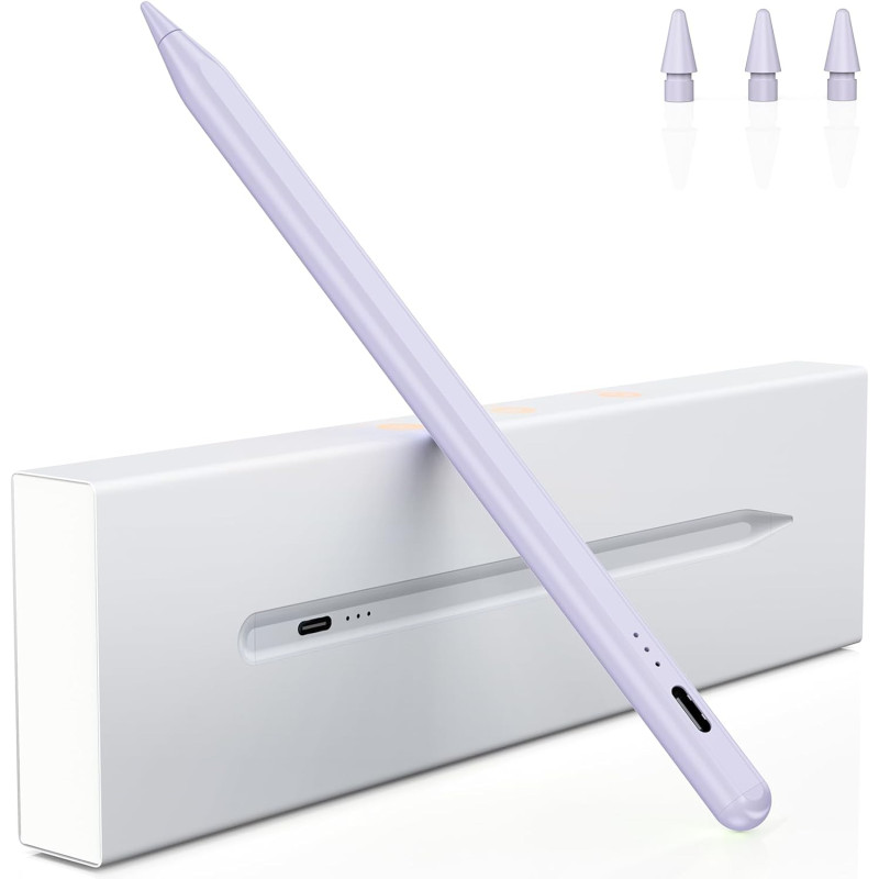 Variglas Stylet pour iPad 2018-2026 - 2X Charge Rapide Violet | Précision Pixel,Rejet de Paume,Compatible avec iPad 11(A16)/10/
