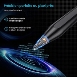 Variglas Stylet pour iPad 2018-2026 - 2X Charge Rapide Noir | Précision Pixel,Rejet de Paume,Compatible avec iPad 11(A16)/10/9/
