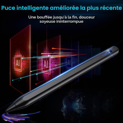 Variglas Stylet pour iPad 2018-2026 - 2X Charge Rapide Noir | Précision Pixel,Rejet de Paume,Compatible avec iPad 11(A16)/10/9/