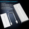 Variglas Stylet pour iPad 2018-2026 - 2X Charge Rapide Noir | Précision Pixel,Rejet de Paume,Compatible avec iPad 11(A16)/10/9/