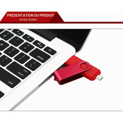 Lecteur Flash 512 Go, Lecteur à Pouce Haute capacité, Lecteurs Flash USB 512 Go en métal pivotant, USB 2.0 Jump Drive Portable, 