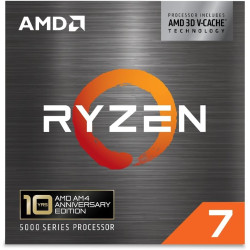 AMD Ryzen 7 5800X3D Processeur 10E Anniversaire (8 Coeurs/16 Threads, Socket AM4, 105W TDP, 100 Mo Cache, jusqu'à 4.5 GHz Fréque