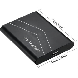Disque Dur Externe 2To, 2.5 Pouces, Portable étanche et Anti-Choc pour PC, Mac, TV, MacBook, Ordinateur Portable, Bureau, Window