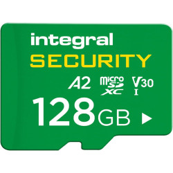 Integral Carte microSD Haute Endurance 128 GB - UHS-I, V30, U3, A2-4K pour vidéosurveillance, dashcams, sécurité Domestique - Ju
