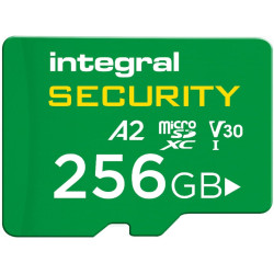Integral Carte microSD Haute Endurance 256 GB - UHS-I, V30, U3, A2-4K pour vidéosurveillance, dashcams, sécurité Domestique - Ju