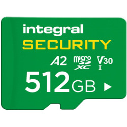 Integral Carte microSD Haute Endurance 512 GB - UHS-I, V30, U3, A2-4K pour vidéosurveillance, dashcams, sécurité Domestique - Ju