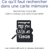 Integral 128GB microSD Card Haute Vitesse Carte Mémoire Vidéo 4K – Jusqu'à 100MB/s en lecture et 50MB/s en écriture, UHS-I, U3, 