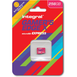 Carte microSD Express Gamer's Edge X 256 Go – pour Switch 2, 890 Mo/s Lecture, 750 Mo/s écriture, NVMe, 4K, A1, Vitesse de feu, 