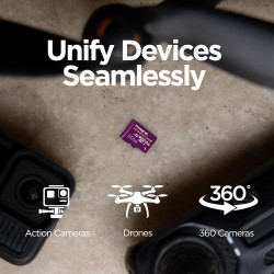 Integral Momentum I 256 Go Carte microSDXC, 210 Mo/s en Lecture, 180 Mo/s en écriture, V30, U3, A2, pour 4K/5K UHD sur GoPro, Dr