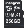 Integral 256GB microSD Card Haute Vitesse Carte Mémoire Vidéo 4K – Jusqu'à 100MB/s en lecture et 50MB/s en écriture, UHS-I, U3, 