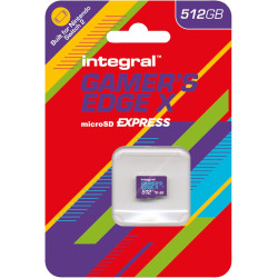 Carte microSD Express Gamer's Edge X 512 Go – pour Switch 2, 890 Mo/s Lecture, 810 Mo/s écriture, NVMe, 4K, A1, Vitesse de feu, 