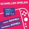 Carte microSD Express Gamer's Edge X 512 Go – pour Switch 2, 890 Mo/s Lecture, 810 Mo/s écriture, NVMe, 4K, A1, Vitesse de feu, 