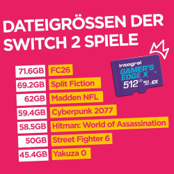 Carte microSD Express Gamer's Edge X 512 Go – pour Switch 2, 890 Mo/s Lecture, 810 Mo/s écriture, NVMe, 4K, A1, Vitesse de feu, 
