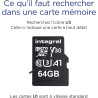 Integral 64GB microSD Card Haute Vitesse Carte Mémoire Vidéo 4K – Jusqu'à 100MB/s en lecture et 50MB/s en écriture, UHS-I, U3, C