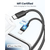 RAVIAD Câble USB C vers Lightning [50CM/Lot de 2] Certifié MFi Câble USB C | iPhone Chargeur Rapide Power Delivery Fil Lightning