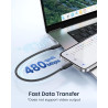 RAVIAD Câble USB C vers Lightning [50CM/Lot de 2] Certifié MFi Câble USB C | iPhone Chargeur Rapide Power Delivery Fil Lightning