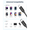RAVIAD Câble USB C vers Lightning [50CM/Lot de 2] Certifié MFi Câble USB C | iPhone Chargeur Rapide Power Delivery Fil Lightning