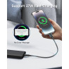 RAVIAD Câble USB C vers Lightning 0.5M [Certifié MFi] Câble USB C iPhone | Chargeur Rapide Power Delivery Fil Lightning USB C po