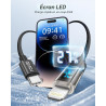 RAVIAD Câble USB C vers Lightning 2M [Certifié MFi] Câble USB C iPhone | Chargeur Rapide Power Delivery Fil Lightning USB C pour