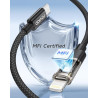 RAVIAD Câble USB C vers Lightning 2M [Certifié MFi] Câble USB C iPhone | Chargeur Rapide Power Delivery Fil Lightning USB C pour