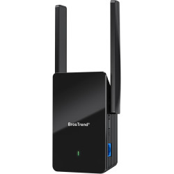 BrosTrend Répéteur WiFi 6 AX1500, Amplificateur WiFi avec Port Gigabit | Double Bande 5GHz & 2.4GHz, Couverture jusqu'à 185m², C